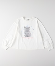 ヴィヴィアンブルー アニマルプリント長袖Ｔシャツ