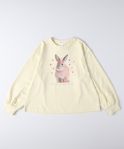 ヴィヴィアンブルー アニマルプリント長袖Tシャツ