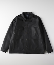 バックナンバー フェイクレザーカバーオール