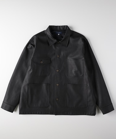 バックナンバー フェイクレザーカバーオール