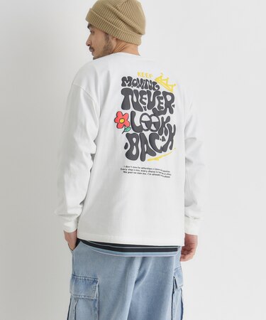 リファービッシュ 発砲プリントロングスリーブＴ