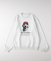 バックナンバー アニマル柄グラフィックスウェットプルオーバー