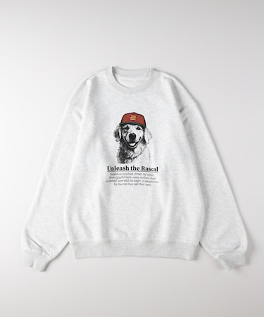 バックナンバー アニマル柄グラフィックスウェットプルオーバー