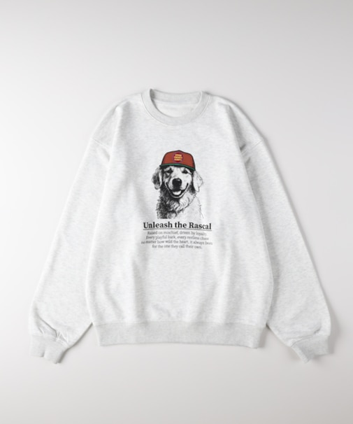 バックナンバー アニマル柄グラフィックスウェットプルオーバー