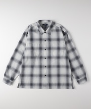 バックナンバー オンブレチェック長袖シャツ