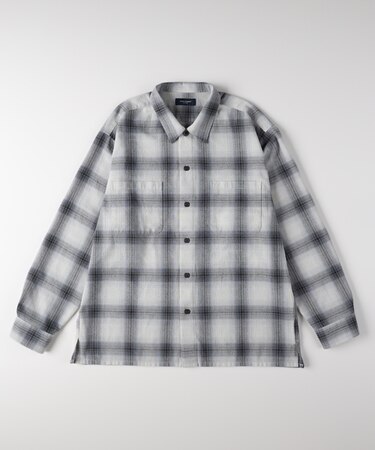 バックナンバー オンブレチェック長袖シャツ