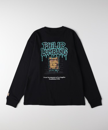 グラフィックプリントロングスリーブＴシャツ