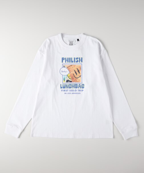 グラフィックプリントロングスリーブＴシャツ