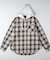 バックナンバー フード付きチェックシャツ