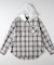 バックナンバー フード付きチェックシャツ