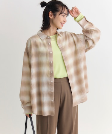 ハニーサックルローズ チェックビッグシャツ