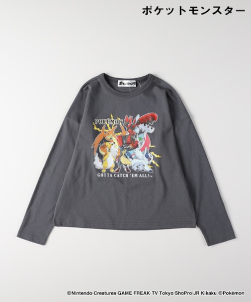 ポケモン 【POKEMON】プリント長袖Tシャツ