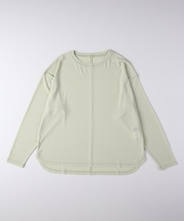 ハニーサックルローズ シアーラウンドヘム長袖Tシャツ