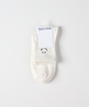 ベーシックソックス Qスマイル刺繍ソックス