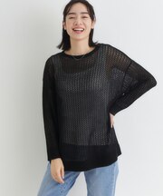 ハニーサックルローズ 透かし編みニットプルオーバー