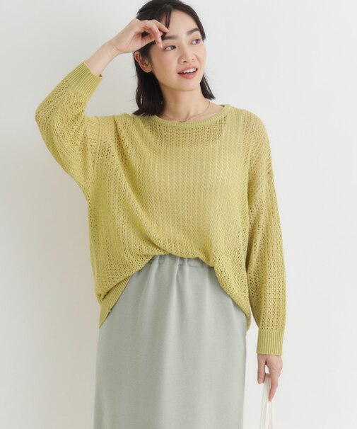 ハニーサックルローズ 透かし編みニットプルオーバー