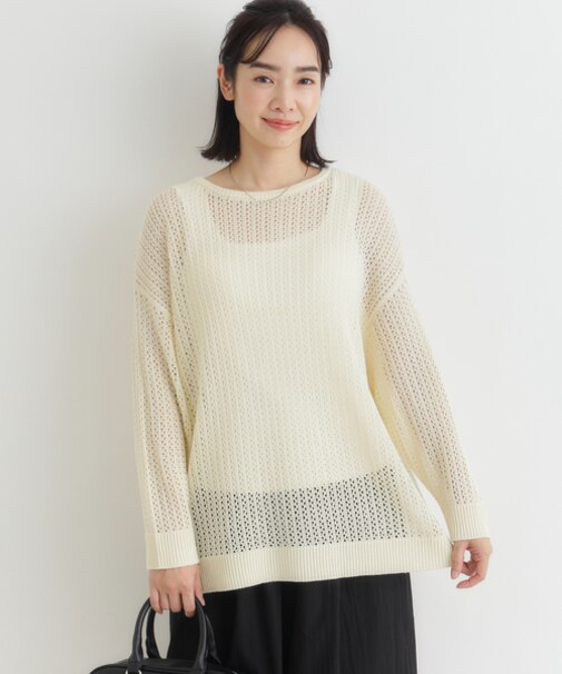 ハニーサックルローズ 透かし編みニットプルオーバー