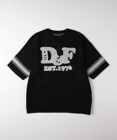 リファービッシュ グラフィックロゴジャガードニットＴシャツ