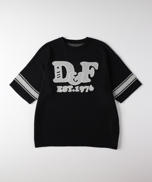 リファービッシュ グラフィックロゴジャガードニットＴシャツ