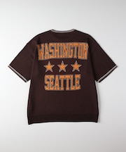 リファービッシュ グラフィックロゴジャガードニットＴシャツ