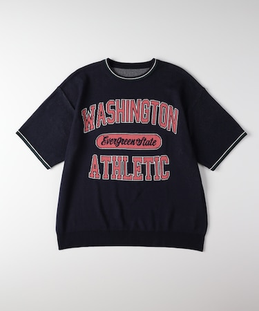 リファービッシュ グラフィックロゴジャガードニットＴシャツ