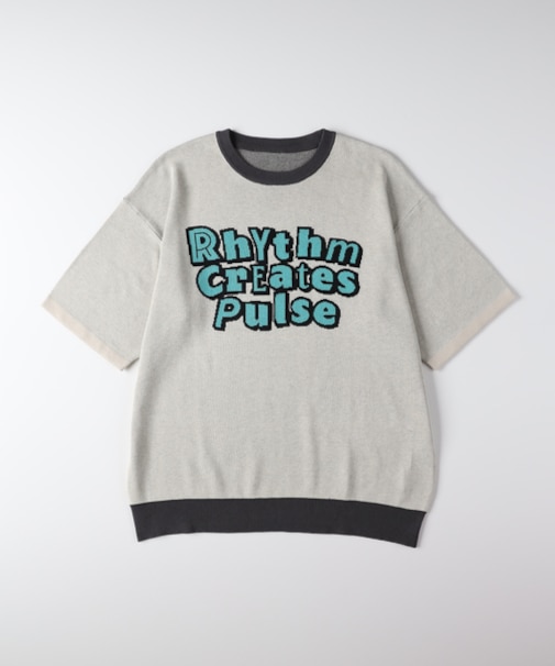 リファービッシュ グラフィックロゴジャガードニットＴシャツ