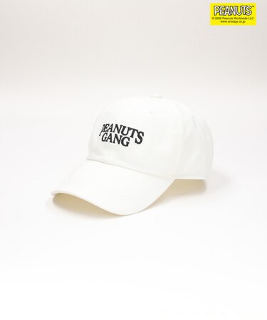 ピーナッツ 【PEANUTS】ロゴ刺繍キャップ