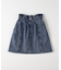 ヴィヴィアンブルー デニムウエストフリルスカート