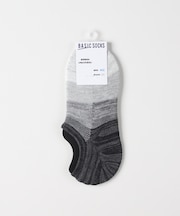 ベーシックソックス バンブーグラデーションガラインステップメッシュソックス