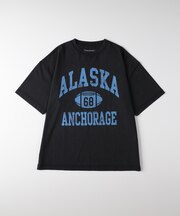 ハニーサックルローズ アシッド加工ロゴプリントTシャツ