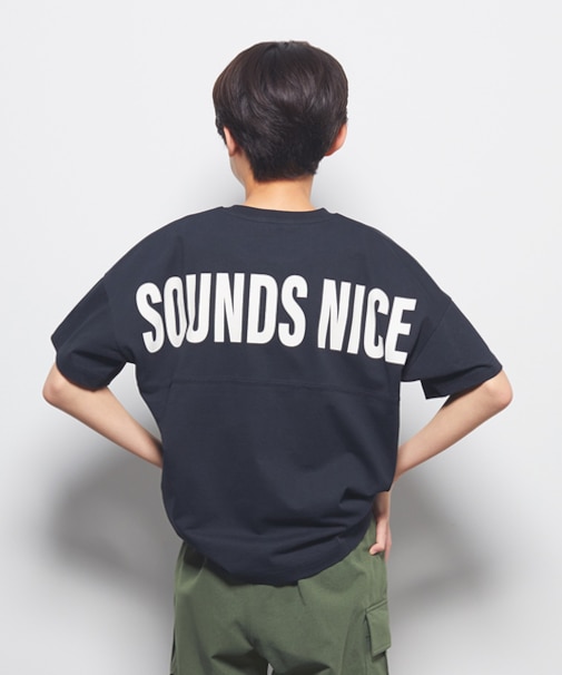 リファービッシュ バックプリントフットボール切り替えTシャツ