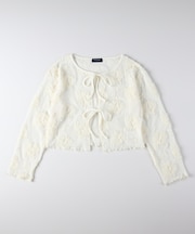 バックナンバー シアー刺繍カーディガン