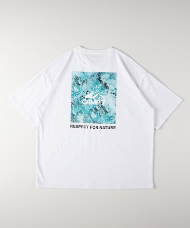 キャンプ7 バックスクエアロゴＴシャツ