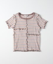 ヴィヴィアンブルー 切替テレコＴシャツ