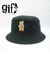gifthat BEAR BUCKET HAT アイコン　ブラックL/XL