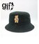 gifthat BEAR BUCKET HAT アイコン　ブラックL/XL