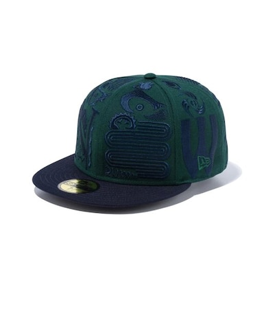 59FIFTY ERIC ELMS エリック・エルムズ アートワーク ダークグリーン ネイビーバイザー