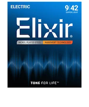 エレキギター弦 エリクサー Elixir 009-042 SUPER LIGHT エレクトリック NANOWEBコーティング