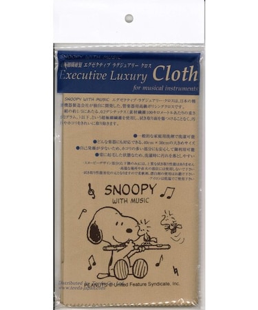 SNOOPY WITH MUSIC 超極細繊維製　エグゼクティブ　ラグジュアリー　クロス　フルート柄