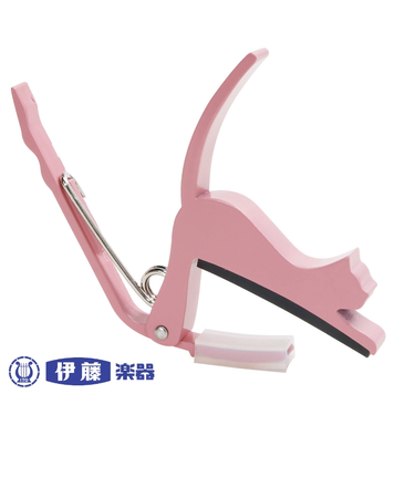 エレキ・アコギ用 猫カポ(ピンク)