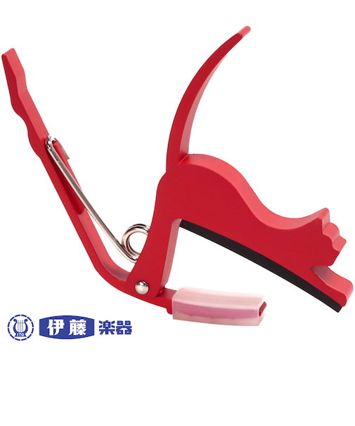 エレキ・アコギ用 猫カポ(レッド)