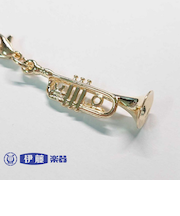 立体管楽器ストラップ【トランペット　ゴールド】