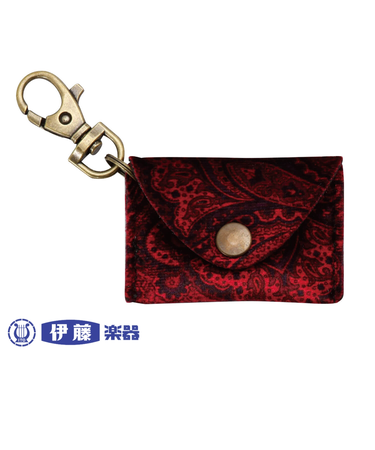 ピックポーチ（ペイズリー　レッド）