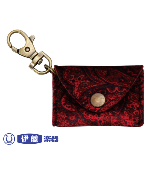 ピックポーチ（ペイズリー　レッド）