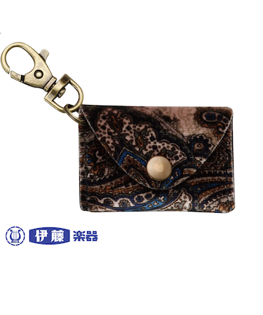 ピックポーチ（ペイズリー　ブラウン）