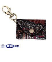 ピックポーチ（ペイズリー　バーガンディー）