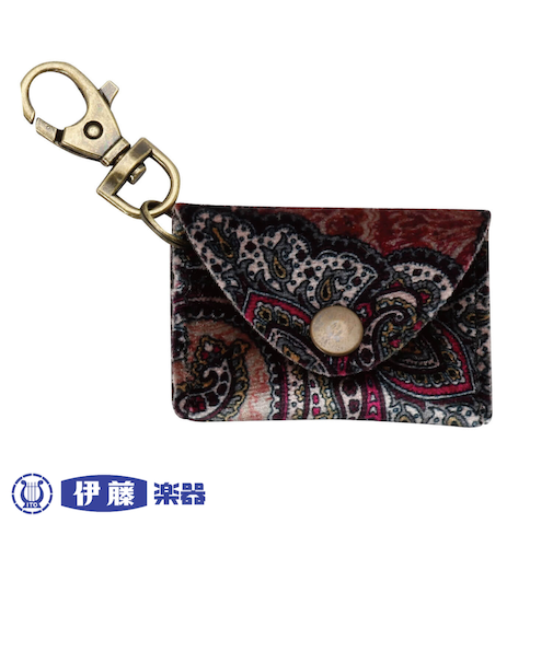 ピックポーチ（ペイズリー　バーガンディー）