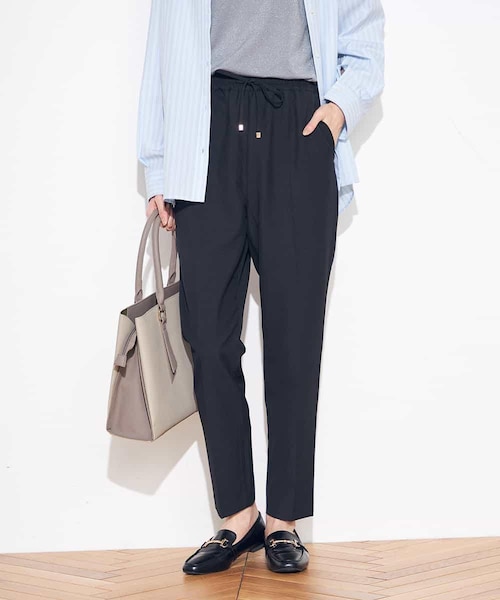 イージーケア/ストレッチ】美ラクるイージーテーパードパンツ