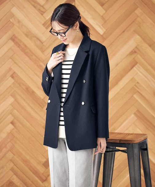 【洗える】ダブルブレストジャケット