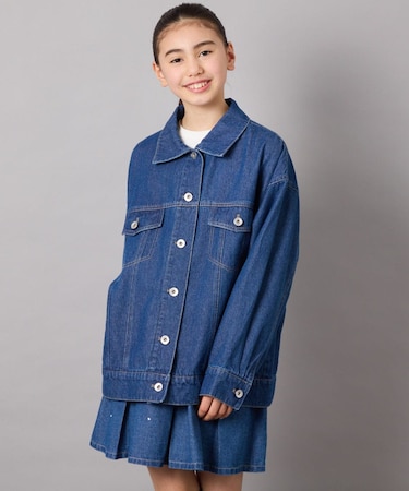 [140-150]オーバーデニムブルゾン